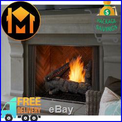 Majestic Courtyard Outdoor Gas Fireplace 36 Standard Logs Premium Herringbone