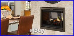 Majestic Pearl II 36 See-Through Direct Vent Gas Fireplace with Ceramic Fiber Logs