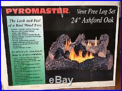 Majestic Pyromaster Vent Free Gas Log Fireplace Room Heater thermostat control