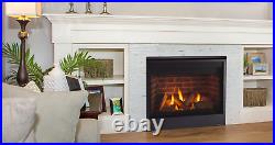 Majestic Quartz 36 Direct Vent Propane Gas Fireplace with Log Set & Glowing Embers