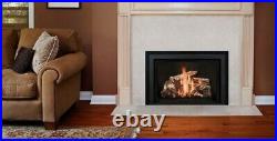 Mendota FV44i Full View Gas Fireplace Insert with Log-set and surround