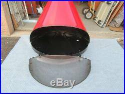 Mid Century Modern BRIGHT RED PREWAY Cone Fireplace with Gas Logs PLS READ DETAILS