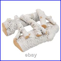 Moda Flame 5 Piece 16 Ceramic Wood Gas Fireplace Logs Logs for All Types of