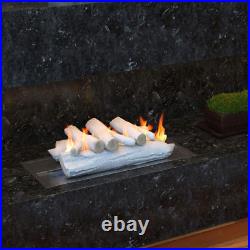 Moda Flame 5 Piece 16 Ceramic Wood Gas Fireplace Logs for All Types of Indoor