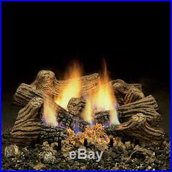 Monessen Charred Timber Ventless Gas Logs -With Remote-18, 24 or 30 NG or LP