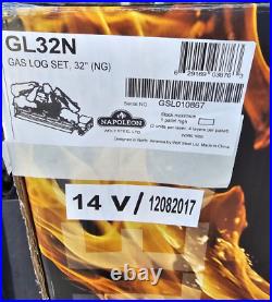 NEW Napoleon GL32N (NG) 32 Gas Log Set wood burning fireplace conversion kit