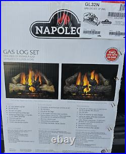 NEW Napoleon GL32N (NG) 32 Gas Log Set wood burning fireplace conversion kit