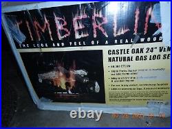 NIB Timberline Castle Oak 24 Vented Natural Gas Log Set