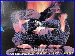 NOS Timberline Gas Log Set w Burner & Grate Fireplace insert 45,000 BTU
