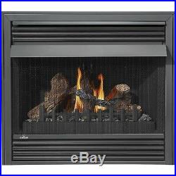Napoleon GVF36-2N Vent Free Natural Gas Fireplace With Safety Pull Screen & Logs