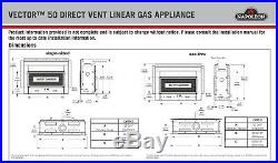 Napoleon LV50 Linear Gas Fireplace 50 PACKAGE SALE with Logs & Direct Vent Kit