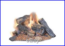 Natural Gas 18 in. Fireplace Logs Vented Fire Log Insert Realistic Dual Burner