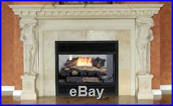 Natural Gas Fireplace Insert Fake Faux Logs Ventless Thermostat Vent Free NEW