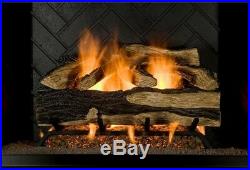 Natural Gas Fireplace Log Set 24 in. Heating Durable Seasoned Hickory Vented