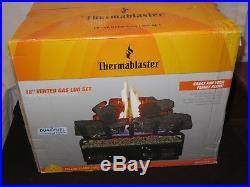 Natural Gas Fireplace Logs Fire Log Insert Set Thermablaster UNOPEN MINT IN BOX