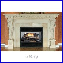 Natural Gas Fireplace Logs with Auto-Shut Off Oakwood 24-Inch Vent-Free Log Set