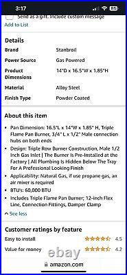 Natural Gas Fireplace Triple Flame Pan Burner Kit