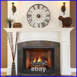 Natural Gas Log Set 24 In. 55000 BTU Vented Mountain Oak U-burner Chassis Design