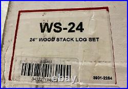 New 24 Wood Stack Log Set Only WS-24 Peterson RealFyre Gas Fireplace Real Fyre