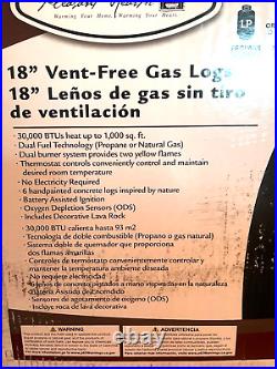 New Pleasant Hearth 30,000btu 18 Gas Log Vfl2e018dt Propane Or Natural Gas