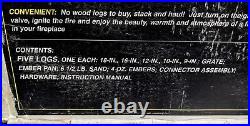 New Vintage Sears 18 Gas Split Oak Log Set Natural Gas Fireplace Radco