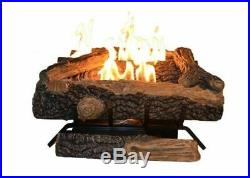Oakwood Vent Free Propane Gas Fireplace Logs 24 in Thermostatic Control Heating