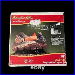 Odessa Comfort Glow Winchester Oak 18 Vent Free Gas Logs Open Box Not Tested