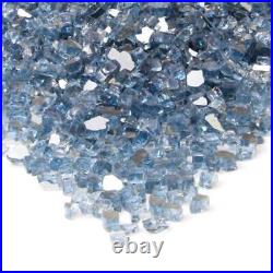 Outdoor Patio Propane Gas Table Blue Fire Glass Chips Reflective 20 lb Bag