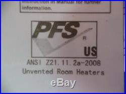 PFS Unvented Room Heater