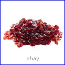 PREMIUM RUBY RED 1/2 3/4 Large Fireplace Fire Pit Fireglass Glass Crystals