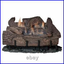 Palmetto Oak 30 7-Piece Refractory Log Set & NG Manual Control Burner