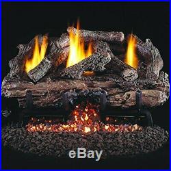 Peterson Real Fyre 18-inch Charred Aged Split Oak Log Set With Vent-free NG