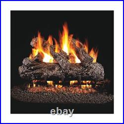 Peterson Real Fyre 18-inch Rustic Oak Log Set With Vented Natural Gas G45 Bur