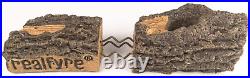 Peterson Real Fyre 24-Inch Post Oak Log Set with Vented Natural Gas G45 Burner