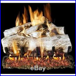 Peterson Real Fyre 30-inch Mountain Birch Log Set With Vented ng/lp Electronic
