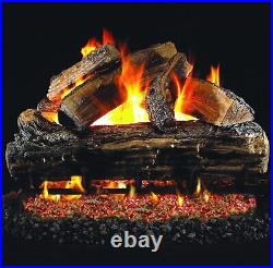 Peterson Real Fyre 8X-C8SH-4G75 24-Inch Split Oak Gas Logs Only No Burner