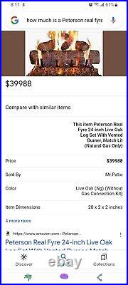 Peterson real fire Natural Gas fireplace