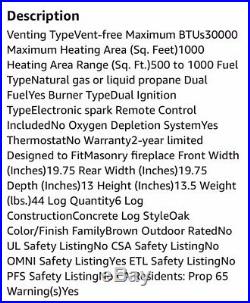 Pleasant Hearth 18 30,000-BTU Dual-Burner Vent-free Gas Log Fireplace (read)
