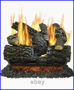 Pleasant Hearth 18-in 45000-BTU Dual-Burner Vented Gas Fireplace Logs