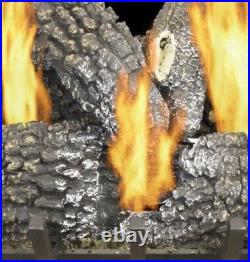 Pleasant Hearth 18-in 45000-BTU Dual-Burner Vented Gas Fireplace Logs