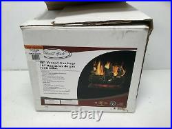Pleasant Hearth 18-in 45000-BTU Dual-Burner Vented Gas with 7 Fireplace Logs