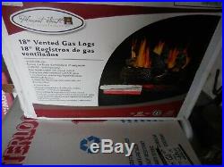Pleasant Hearth 18-in 45000-BTU Dual-Burner Vented Natural Gas Fireplace Logs