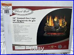 Pleasant Hearth 18 in. Vented natural gas fireplace log set 45,000 BTU NEW