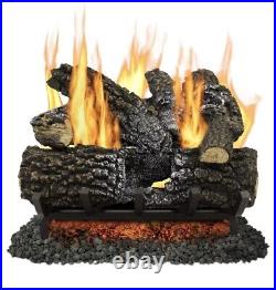 Pleasant Hearth, Fireplace Logs 45000-BTU Dual-Burner Vented Gas