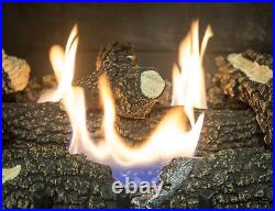 Pleasant Hearth VFL2-WW24DT 24 Inch Dual Fuel Wildwood Vent Brown and Charred