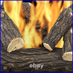 Pleasant Hearth VL-WO24D Willow Oak 24 Inch Vented Gas Log Set Brown and