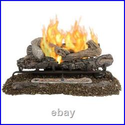 Pleasant Hearth Valley Oak 30 in. Vent-Free Dual Fuel Gas Fireplace Logs
