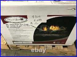 Pleasant Hearth Valley Oak 30 in. Vent-Free Dual Fuel Gas Fireplace Logs with Re