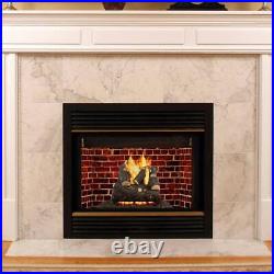 Pleasant Hearth Vented Gas Fireplace Log Set 18 45000 Btu Hand-Painted Ceramic