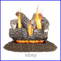 Pleasant Hearth Vented Gas Log Set 45000-Btu Glowing Embers Ceramic With Log Grate